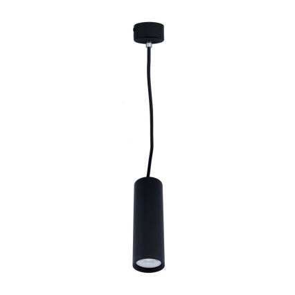 Lustra ar auklu KARADON 1xGU10/30W/230V 17 cm melna