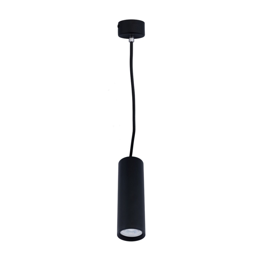 Lustra ar auklu KARADON 1xGU10/30W/230V 17 cm melna