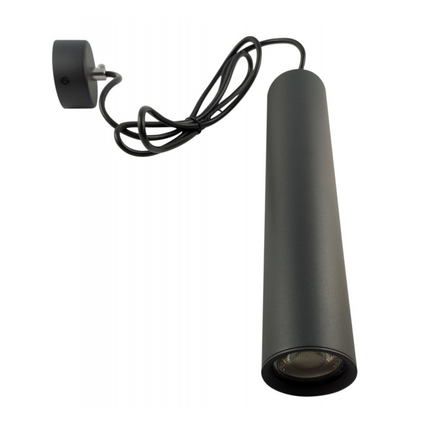 Lustra ar auklu KARADON 1xGU10/30W/230V 29 cm melna