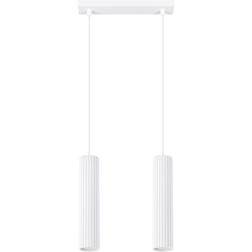 Lustra ar auklu KARBON 2xGU10/10W/230V balta