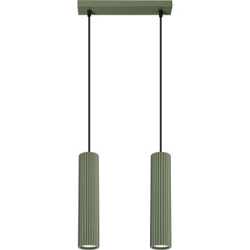 Lustra ar auklu KARBON 2xGU10/10W/230V zaļa
