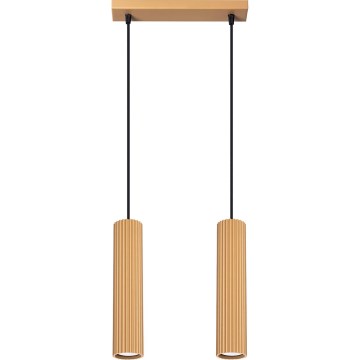 Lustra ar auklu KARBON 2xGU10/10W/230V zelta