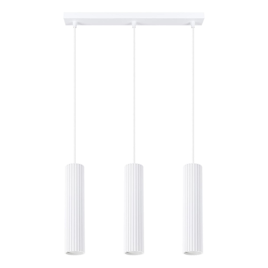 Lustra ar auklu KARBON 3xGU10/10W/230V balta