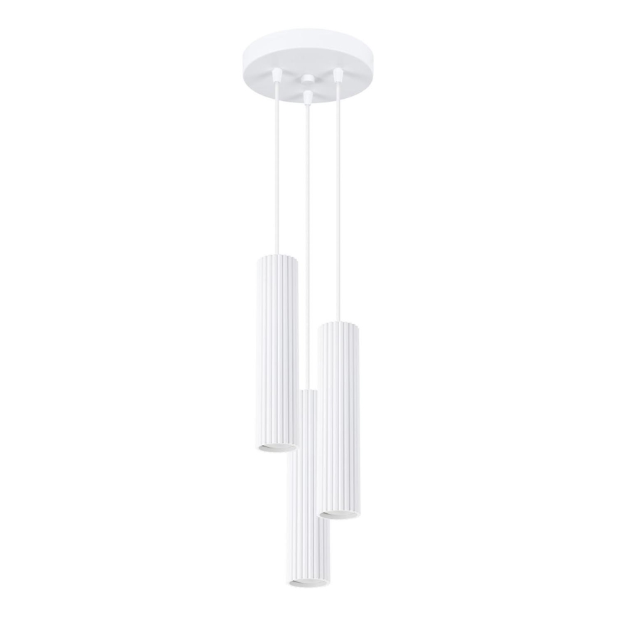 Lustra ar auklu KARBON 3xGU10/10W/230V balta