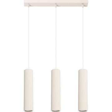 Lustra ar auklu KARBON 3xGU10/10W/230V krēmkrāsa