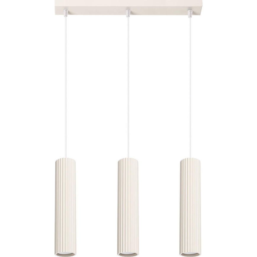 Lustra ar auklu KARBON 3xGU10/10W/230V krēmkrāsa