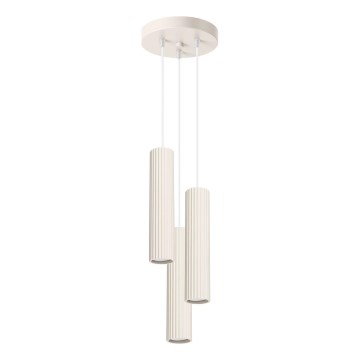 Lustra ar auklu KARBON 3xGU10/10W/230V krēmkrāsa