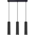 Lustra ar auklu KARBON 3xGU10/10W/230V melna