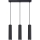 Lustra ar auklu KARBON 3xGU10/10W/230V melna