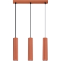 Lustra ar auklu KARBON 3xGU10/10W/230V sarkana