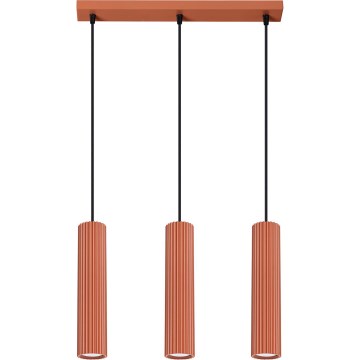 Lustra ar auklu KARBON 3xGU10/10W/230V sarkana
