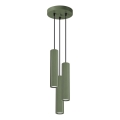 Lustra ar auklu KARBON 3xGU10/10W/230V zaļa