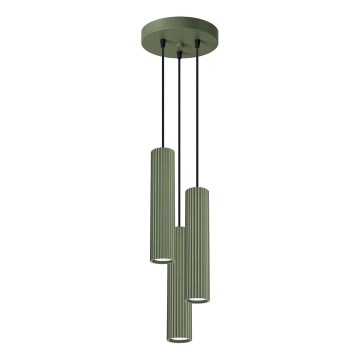 Lustra ar auklu KARBON 3xGU10/10W/230V zaļa