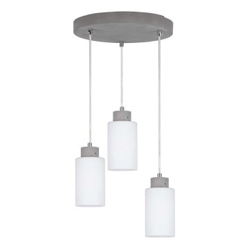 Lustra ar auklu KARLA 3xE27/60W/230V betona