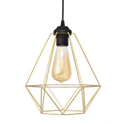 Lustra ar auklu KARO 3xE27/15W/230V zelta/melna
