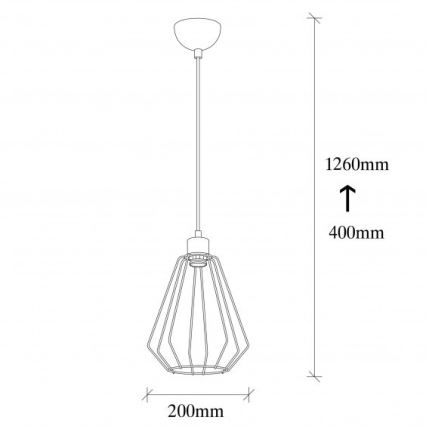 Lustra ar auklu KESE 1xE27/40W/230V