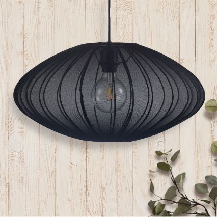 Lustra ar auklu KINU 1xE27/20W/230V d. 50 cm melna