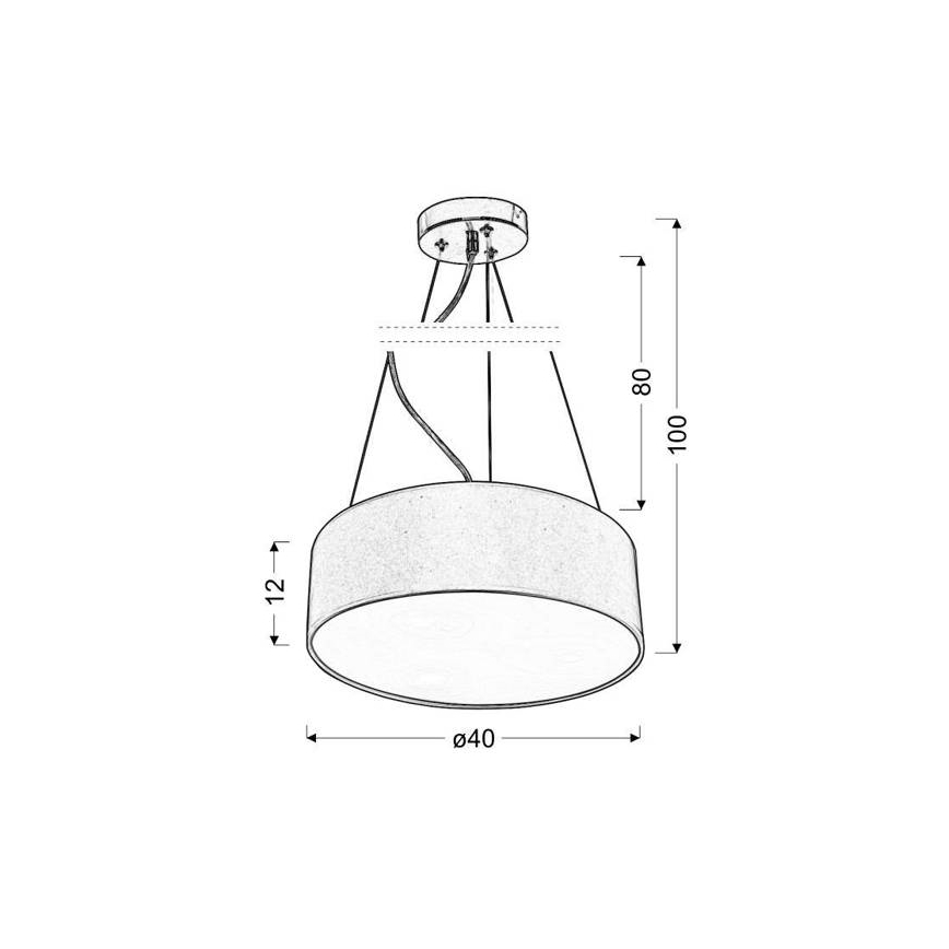 Lustra ar auklu KIOTO 3xE27/40W/230V