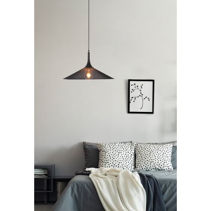 Lustra ar auklu KIRUNA 1xE27/40W/230V d. 50 cm melna