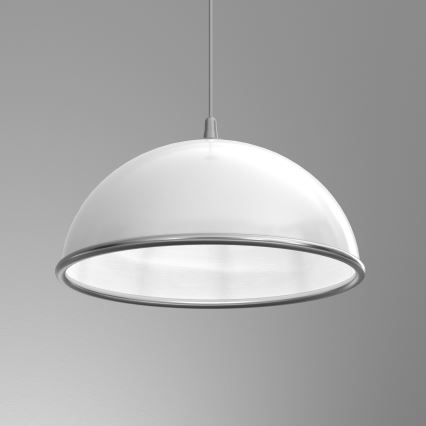 Lustra ar auklu KITCHEN 1xE27/15W/230V balta/spīdīgi hromēts