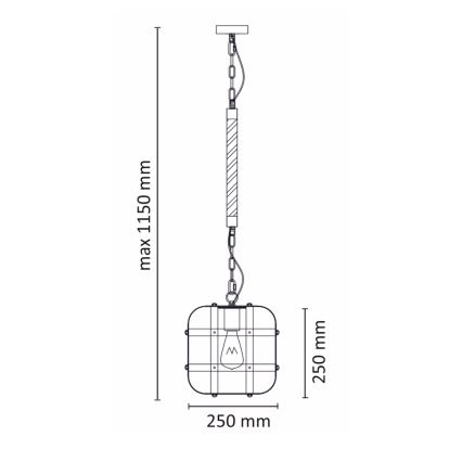 Lustra ar auklu KLATKA 1xE27/10W/230V