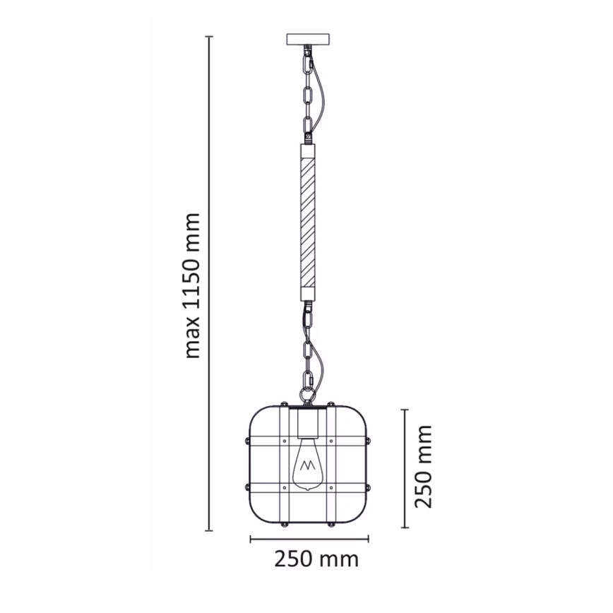 Lustra ar auklu KLATKA 1xE27/10W/230V