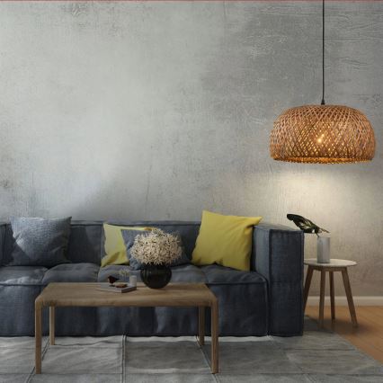 Lustra ar auklu KORFU 1xE27/20W/230V d. 38 cm bambusa