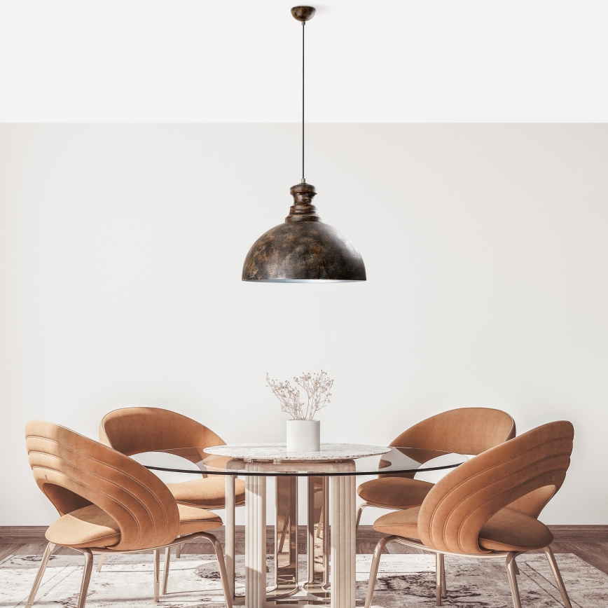 Lustra ar auklu KURE 1xE27/40W/230V d. 40 cm pelēka