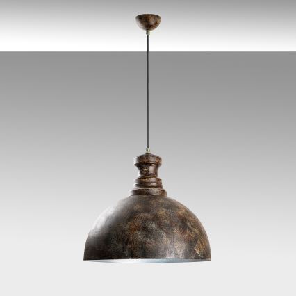 Lustra ar auklu KURE 1xE27/40W/230V d. 40 cm pelēka