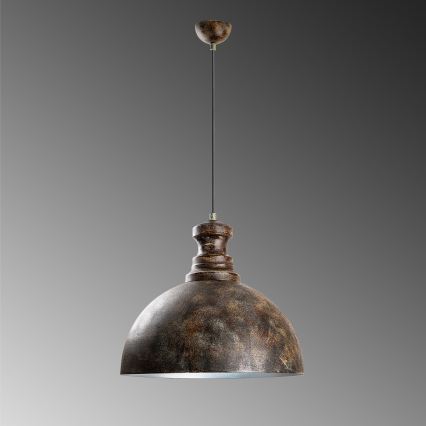 Lustra ar auklu KURE 1xE27/40W/230V d. 40 cm pelēka