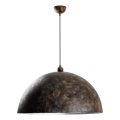 Lustra ar auklu KURE 1xE27/40W/230V d. 60 cm pelēka
