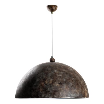 Lustra ar auklu KURE 1xE27/40W/230V d. 60 cm pelēka