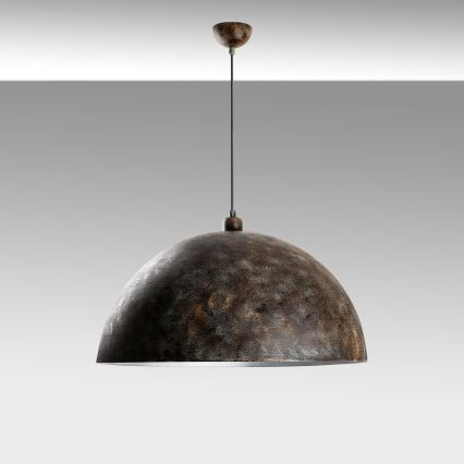 Lustra ar auklu KURE 1xE27/40W/230V d. 60 cm pelēka
