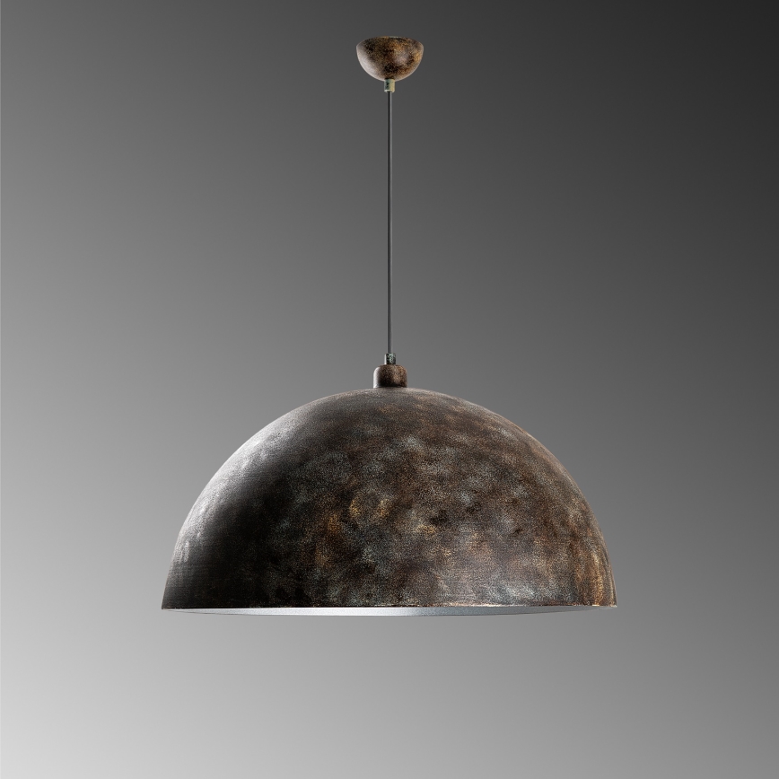 Lustra ar auklu KURE 1xE27/40W/230V d. 60 cm pelēka