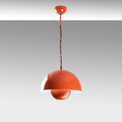 Lustra ar auklu KURE 1xE27/40W/230V oranža