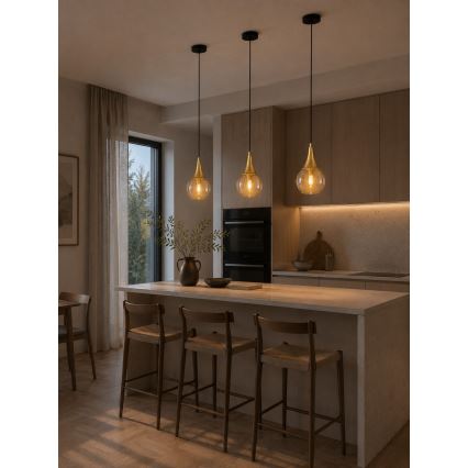 Lustra ar auklu LACRIMA HONEY 1xE27/60W/230V