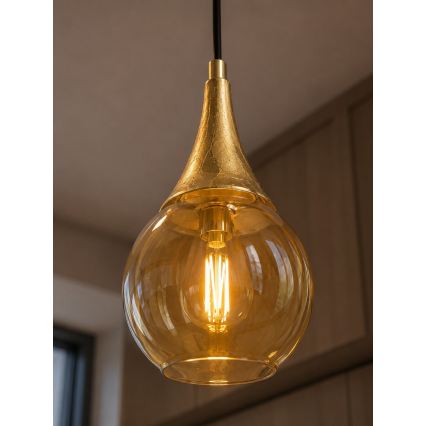 Lustra ar auklu LACRIMA HONEY 1xE27/60W/230V