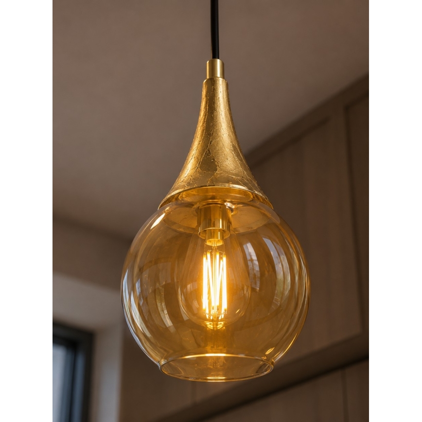 Lustra ar auklu LACRIMA HONEY 1xE27/60W/230V