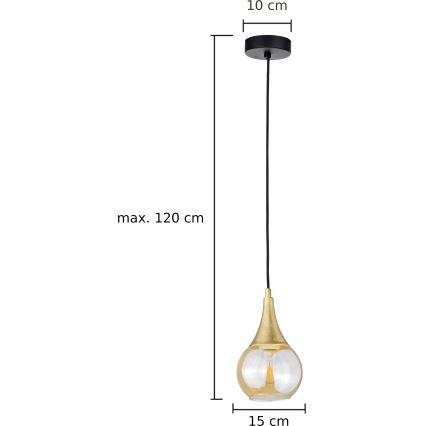 Lustra ar auklu LACRIMA HONEY 1xE27/60W/230V