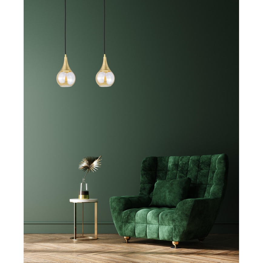 Lustra ar auklu LACRIMA HONEY 2xE27/60W/230V