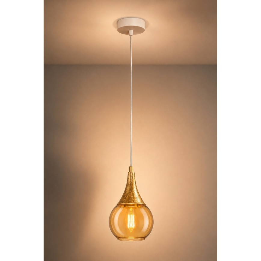 Lustra ar auklu LACRIMA WHITE 1xE27/60W/230V
