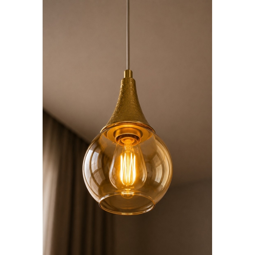 Lustra ar auklu LACRIMA WHITE 1xE27/60W/230V