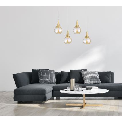 Lustra ar auklu LACRIMA WHITE 4xE27/60W/230V