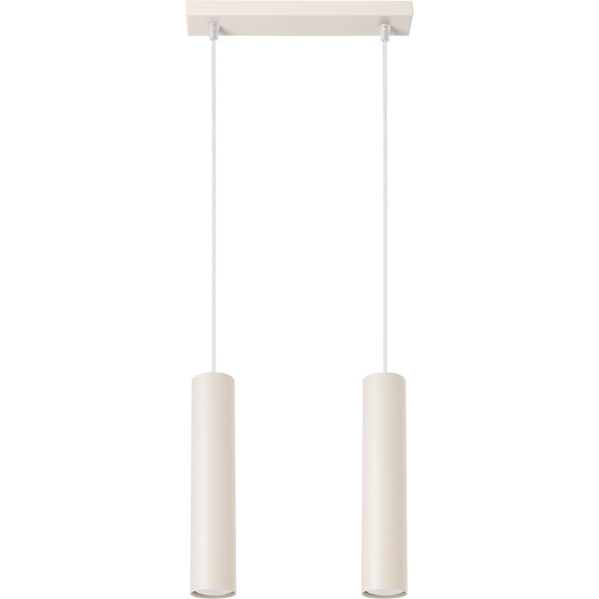 Lustra ar auklu LAGOS 2xGU10/10W/230V krēmkrāsa