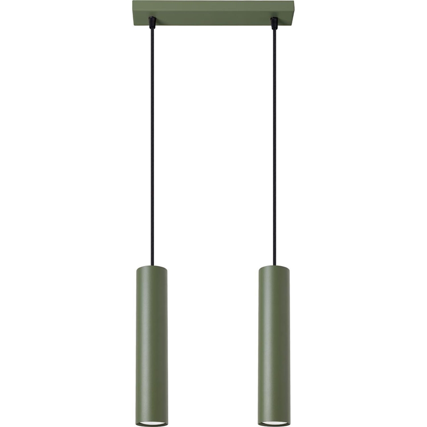 Lustra ar auklu LAGOS 2xGU10/10W/230V zaļa