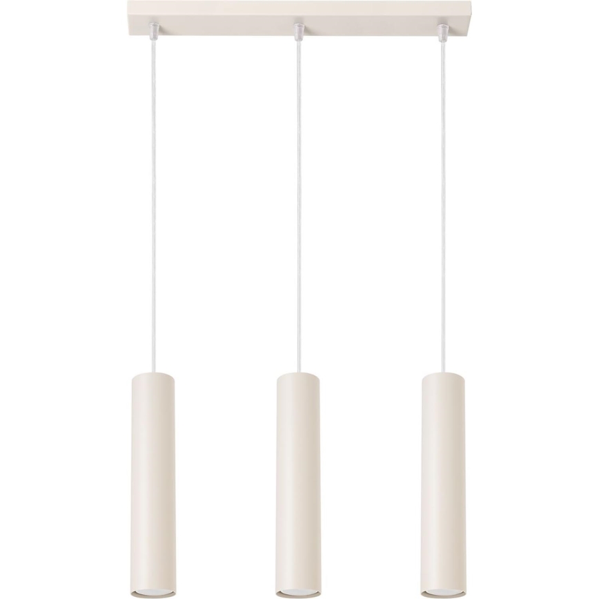 Lustra ar auklu LAGOS 3xGU10/10W/230V krēmkrāsa