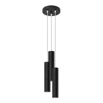 Lustra ar auklu LAGOS 3xGU10/10W/230V melna