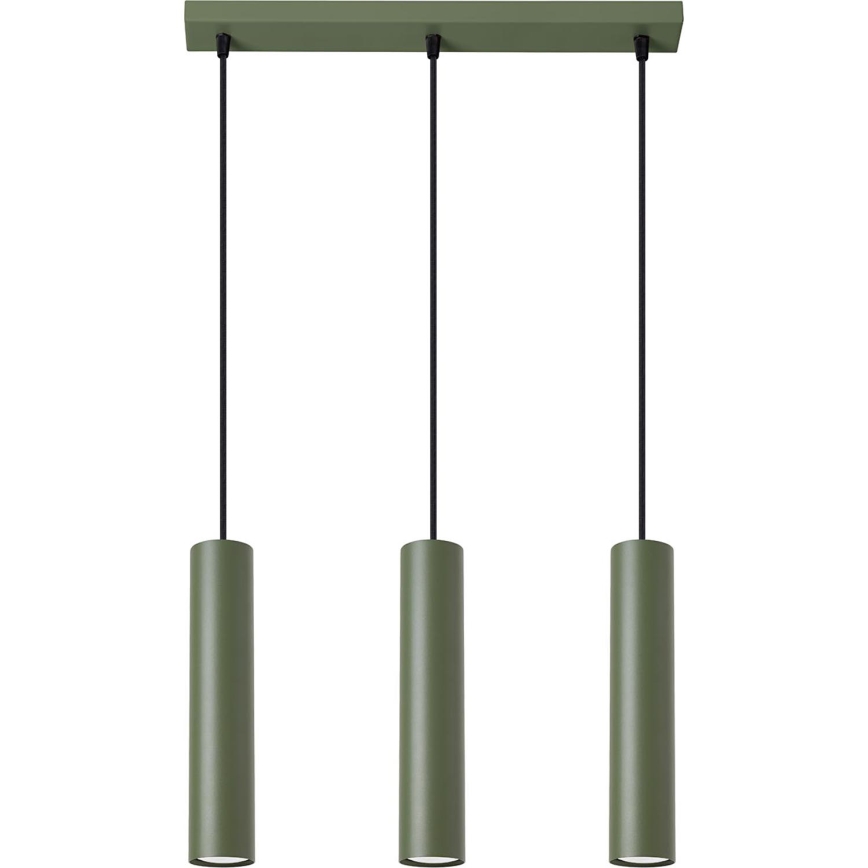 Lustra ar auklu LAGOS 3xGU10/10W/230V zaļa
