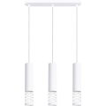 Lustra ar auklu LAMI 3xGU10/10W/230V balta