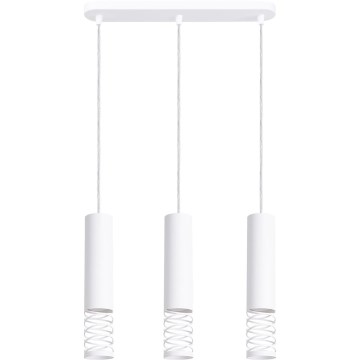 Lustra ar auklu LAMI 3xGU10/10W/230V balta